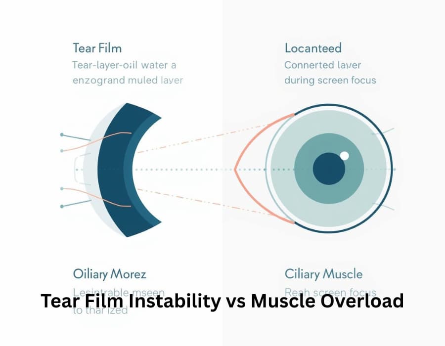 tear film instability vs muscle overload